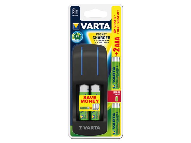 Batterij oplader Varta pocket 4x2100MAH + 2x800MAH