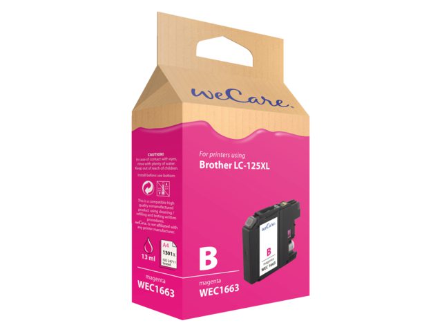 Inkcartridge Wecare Brother LC-125XL rood