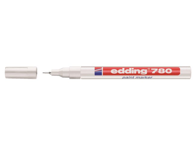 Viltstift edding 780 lakmarker rond wit 0.8mm blister