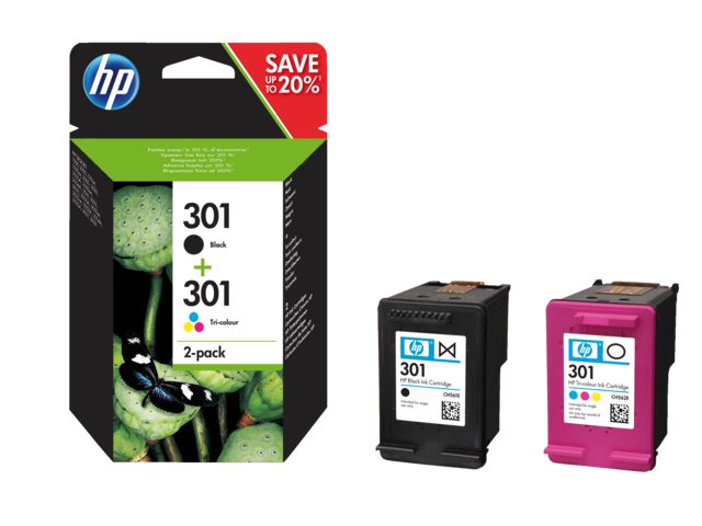 Inkcartridge HP 301 N9J72AE zwart + kleur