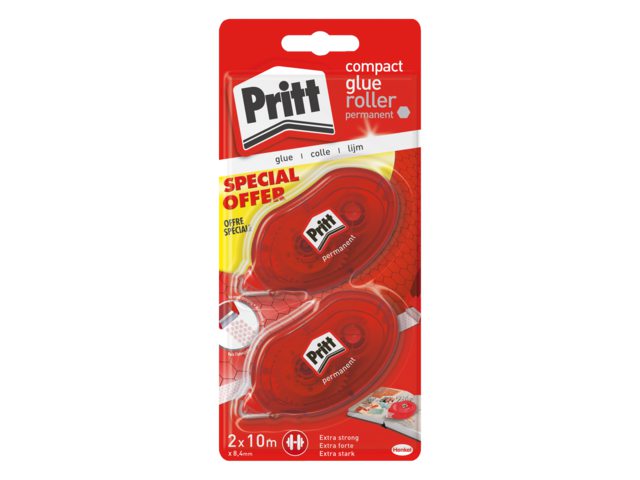 Lijmroller Pritt Compact permanent 2e halve prijs op blister