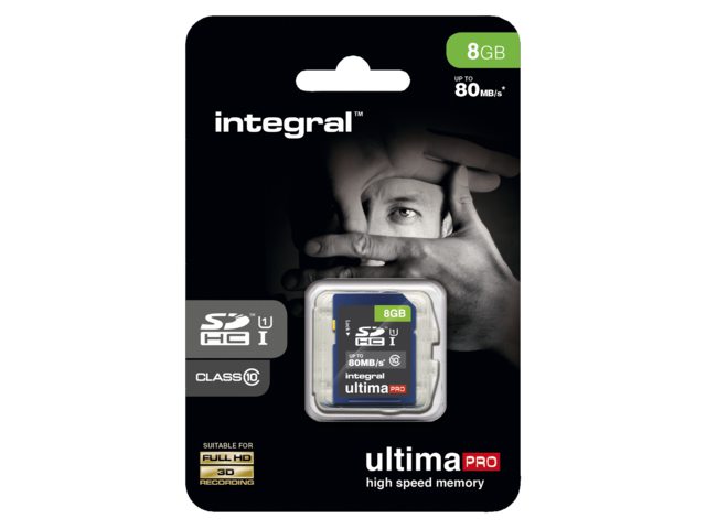 Geheugenkaart Integral SDHC class10 8GB