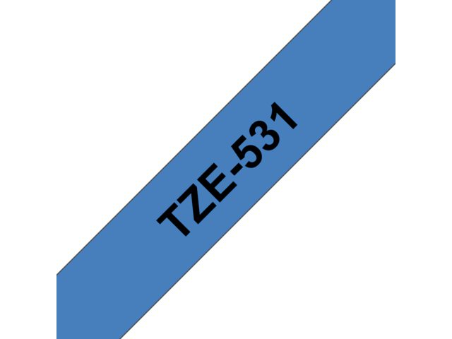 Labeltape Brother P-touch TZE531 12mm zwart op blauw