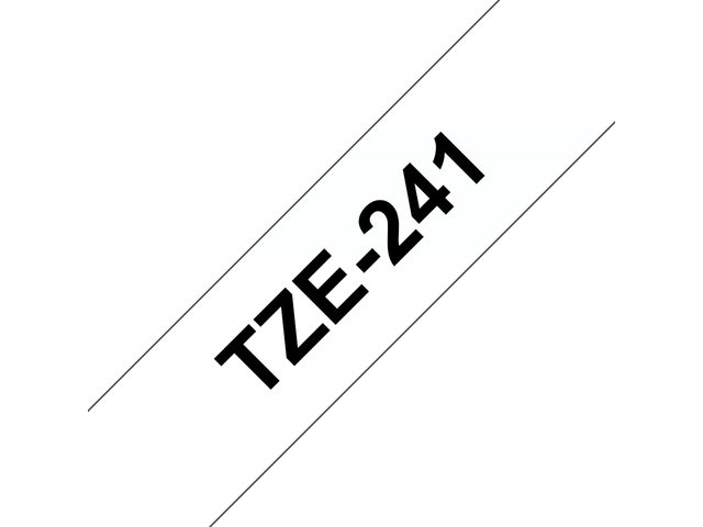 Labeltape Brother P-touch TZE241 18mm zwart op wit