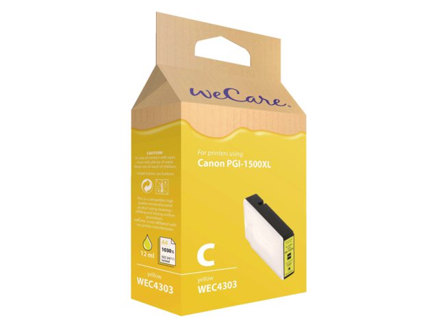 Inkcartridge Wecare Canon PGI-1500XL HC geel