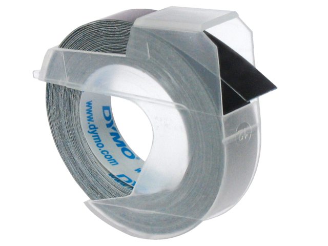 Labeltape Dymo rol 9mmx3M glossy vinyl prof zwart