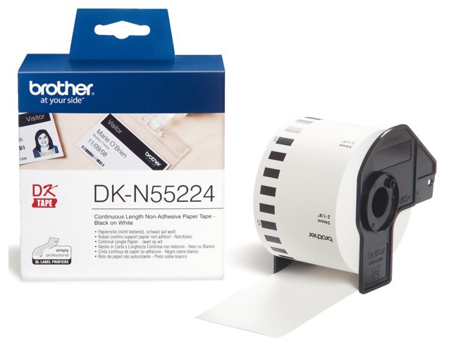 Etiket Brother DK-N55224 54mm 30-meter wit papier niet kleef