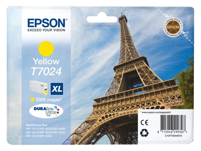 Inkcartridge Epson T702440 geel HC
