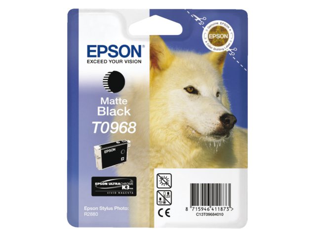 Inkcartridge Epson T0968 mat zwart