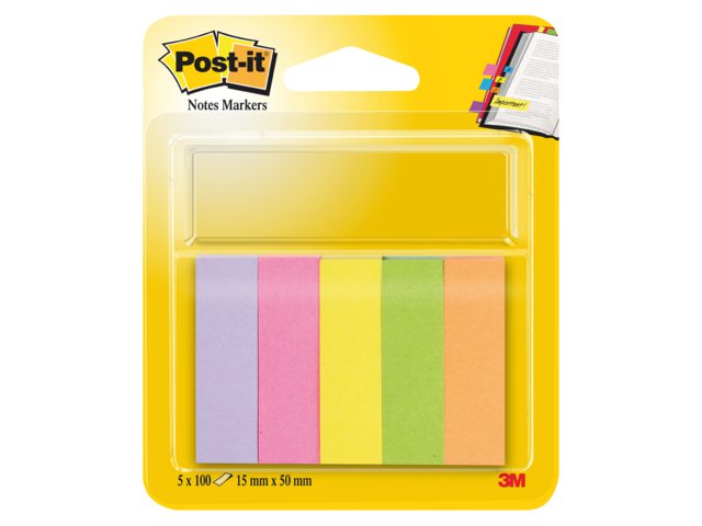 Indextabs 3M Post-it 670/5 papier ultra 5 kleuren