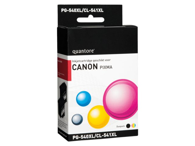 Inkcartridge Quantore Canon PG-540XL CL-541XL zwart kleur HC