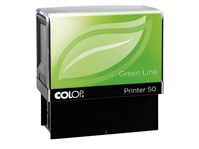 Tekststempel Colop 40 green line+bon 6regels 59x23mm