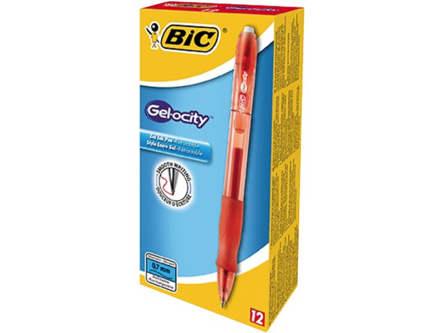 Gelschrijver Bic Gelocity rood medium