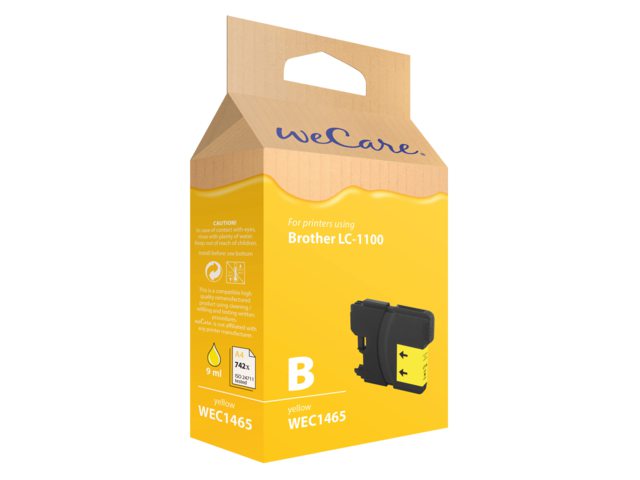 Inkcartridge Wecare Brother LC-1100 geel