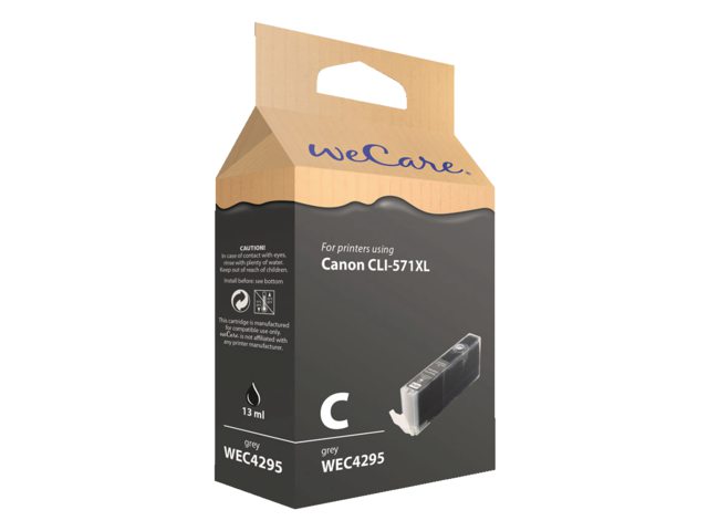 Inkcartridge Wecare Canon CLI-571XL grijs