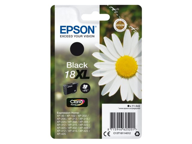 Inkcartridge Epson 18XL T1811 zwart HC