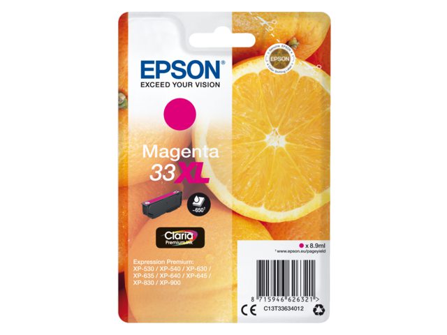 Inkcartridge Epson 33XL T3363 rood HC