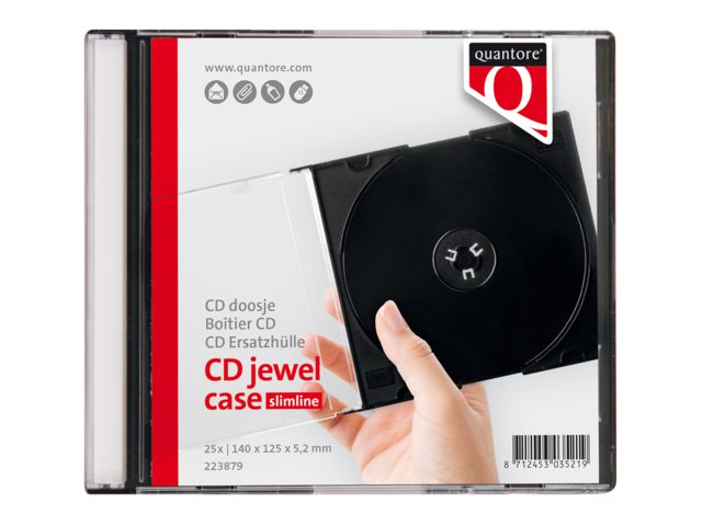 Cd doos Quantore jewelcase 10stuks leeg transparant