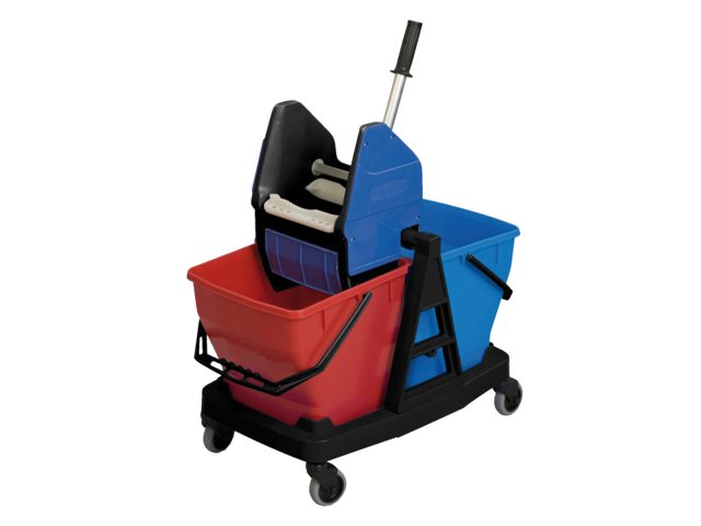 Mopsysteem Rubbermaid Sani Duo met 2 emmers en pers
