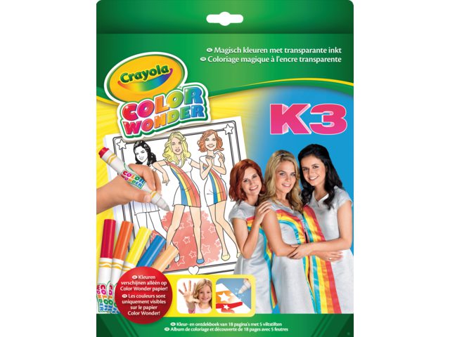 Kleurboek Crayola Color Wonder K3 met stiften