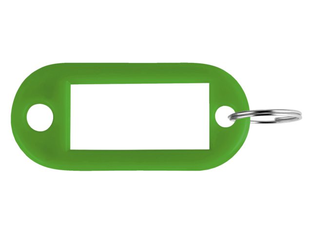 Sleutellabel Pavo kunststof donkergroen