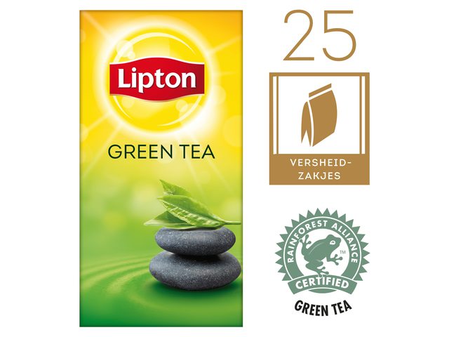 Thee Lipton Green tea met envelop 25stuks