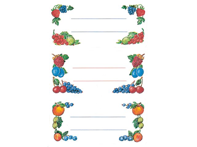 Etiket Herma 3784 keuken fruit arrangement 12stuks