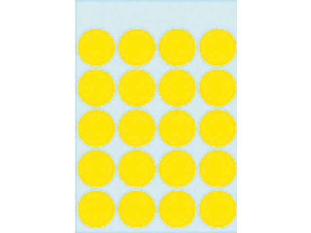 Etiket Herma 1884 rond 19mm fluor geel 100stuks