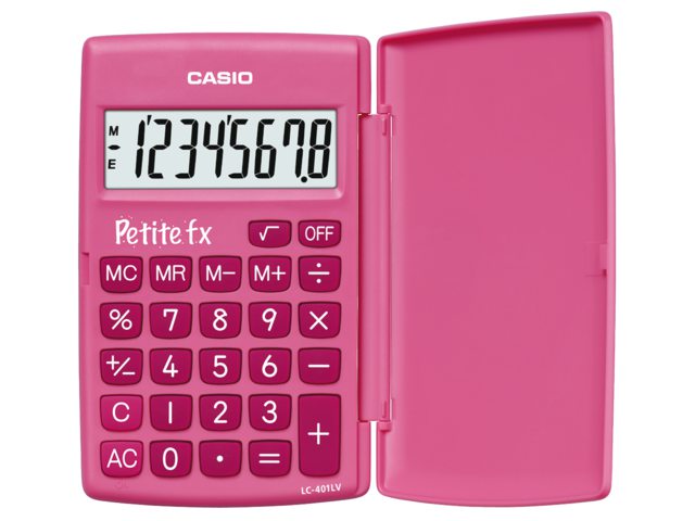 Rekenmachine Casio basisschool roze