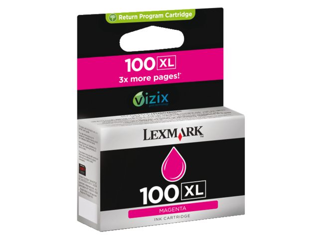 Inkcartridge Lexmark 14N1070 100XL prebate rood HC