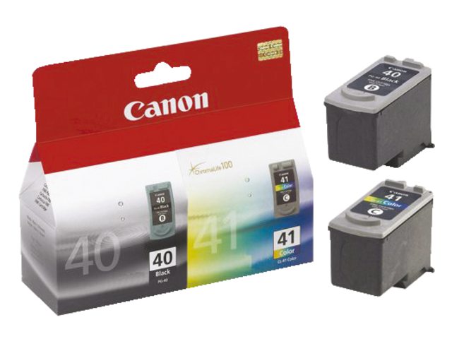 Inkcartridge Canon PG-40 + CL-41 zwart + kleur