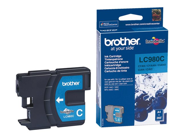 Inkcartridge Brother LC-980C blauw