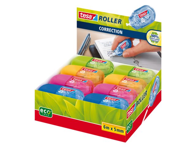 Correctieroller Tesa Mini 5mm assorti 16stuks