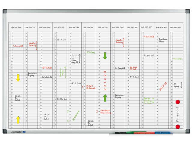 Planbord Legamaster premium jaarplanner verticaal 60x90cm