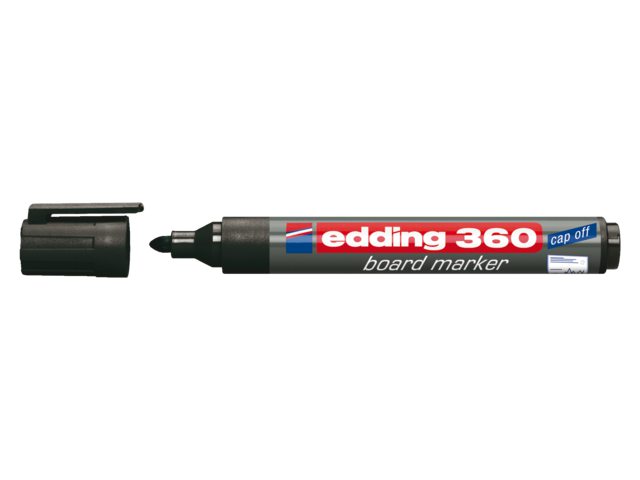 Viltstift edding 360 whiteboard rond zwart 3mm