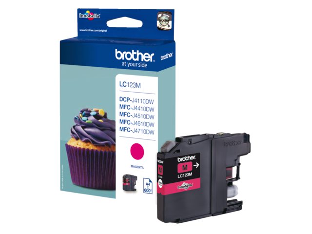 Inkcartridge Brother LC-123M rood