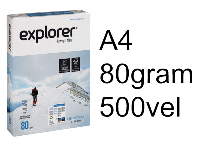 Kopieerpapier Explorer A4 80gr wit 500vel