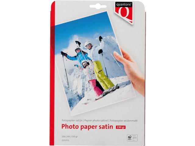 Fotopapier Quantore inkjet A4 230gr mat satijn 20vel