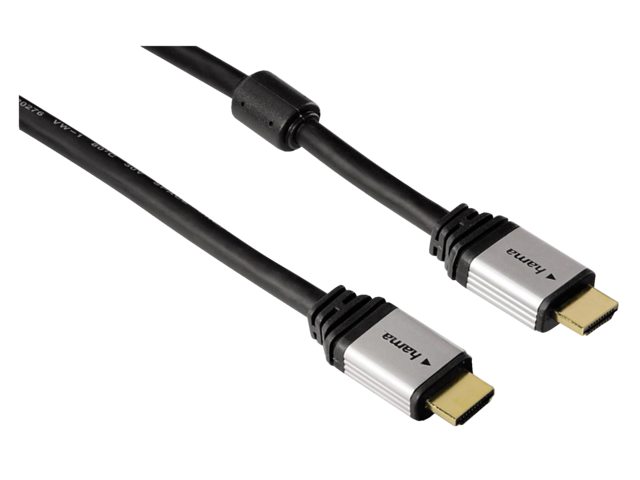 Kabel Hama high speed HDMI gold-plated 75cm zwart