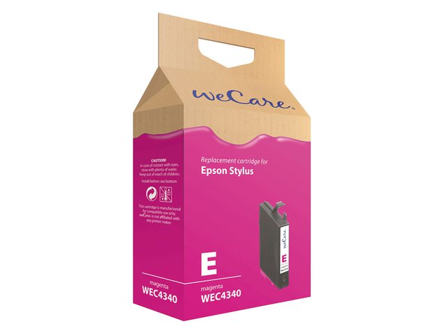Inkcartridge Wecare Epson T061340 rood