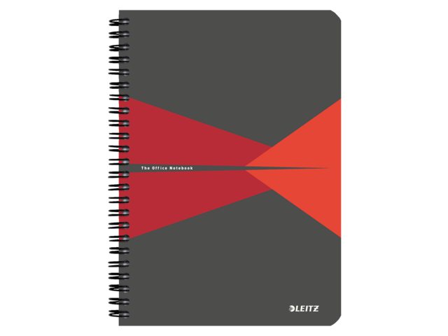 Notitieboek Leitz Office A5 lijn karton rood