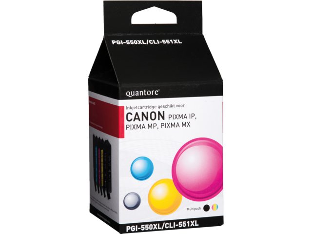 Inkcartridge Quantore Canon PGI-550XL CLI-551XL zwart kleur
