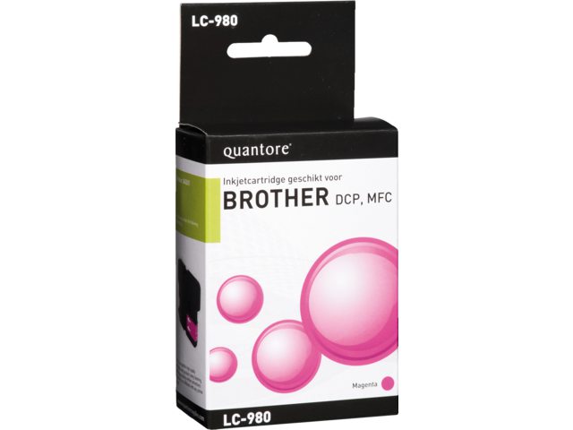 Inkcartridge Quantore Brother LC-980 rood