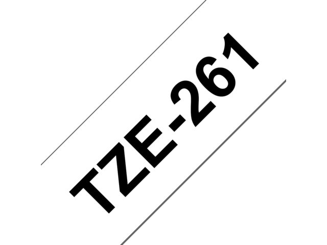 Labeltape Brother P-touch TZE261 36mm zwart op wit