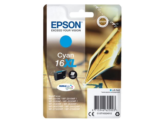 Inkcartridge Epson  16XL T1632 blauw HC