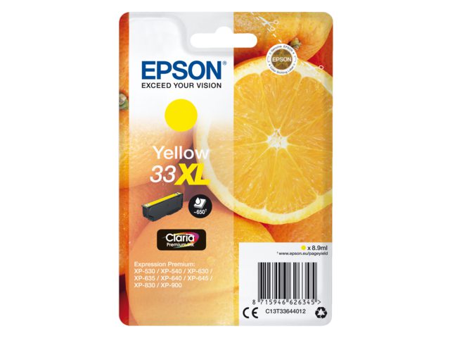 Inkcartridge Epson 33XL T3364 geel HC