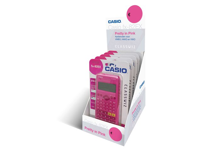Rekenmachine Casio Classwiz FX-82EX roze display 4+1 gratis