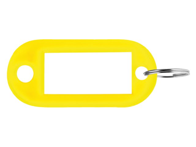 Sleutellabel Pavo kunststof geel