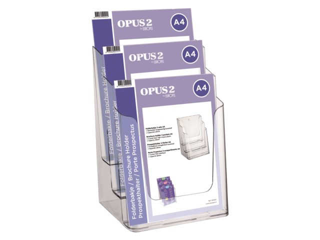 Folderhouder OPUS 2 3vaks A4 acryl