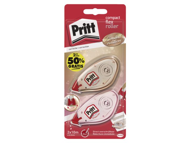Correctieroller Pritt compact flex 4.2mm goud / roze blister